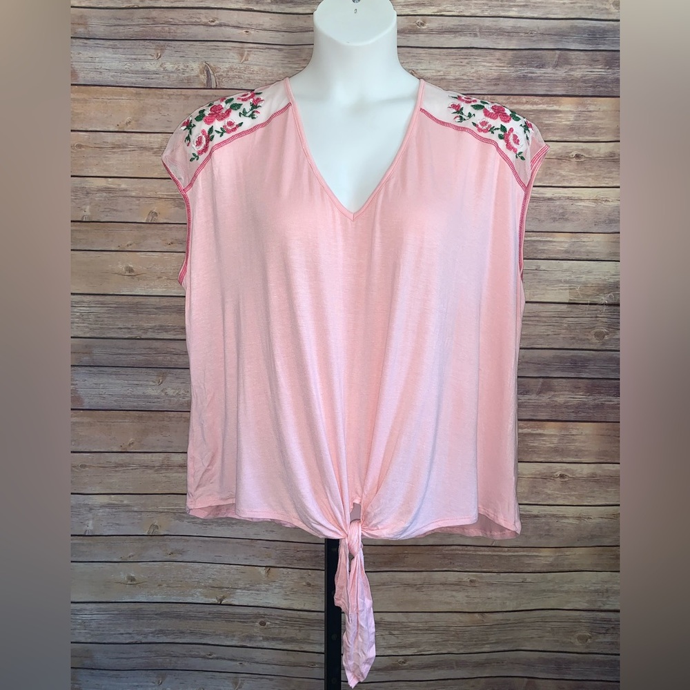 Tempted Embroidered Top - Size 3X